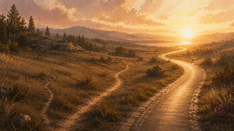 A trilha que vira estrada